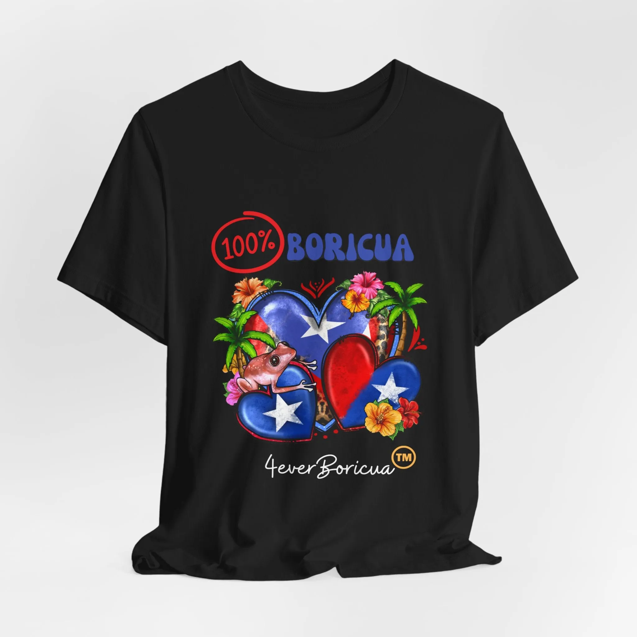 100% BORICUA PUERTO RICO Unisex Shirt Puerto Rican Elements 4everBoricua™️