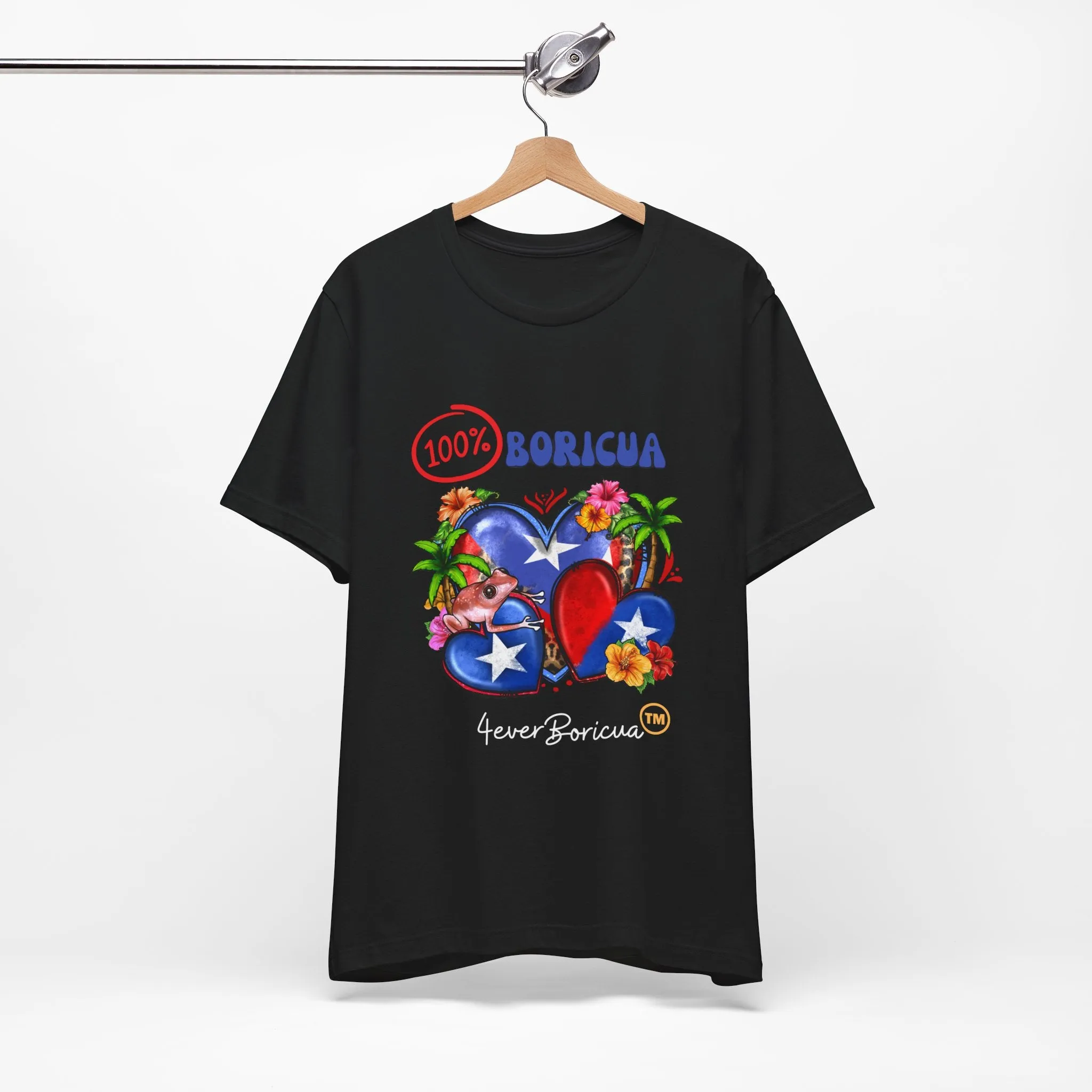 100% BORICUA PUERTO RICO Unisex Shirt Puerto Rican Elements 4everBoricua™️