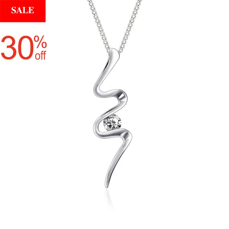 18K White Gold & Diamond Pendant