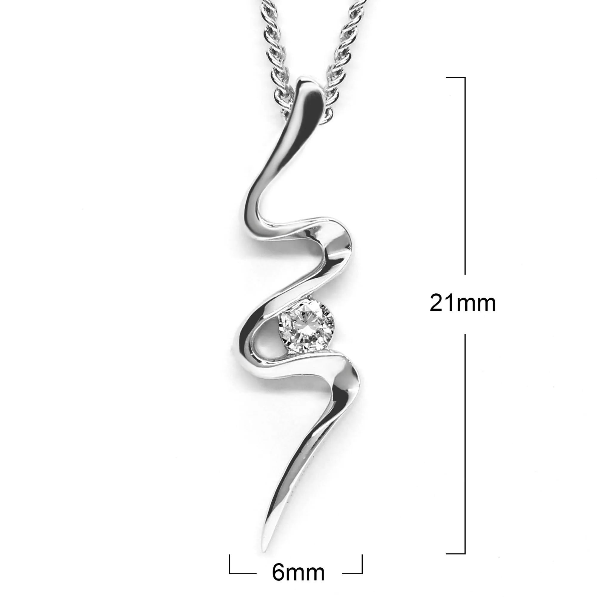 18K White Gold & Diamond Pendant