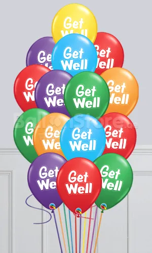 Assorted Get Well Soon Balloon Bouquet - 15 pcs.