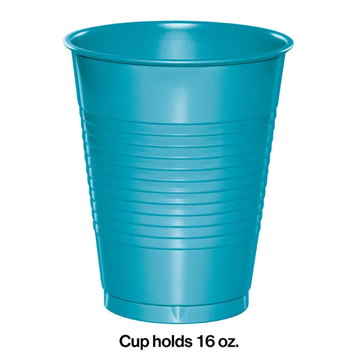 Bermuda Blue 16 Oz Plastic Cups (20/Pkg)