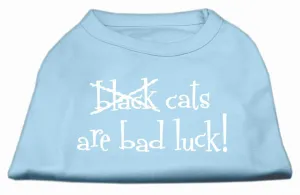 Black Cats are Bad Luck Screen Print Shirt Baby Blue M (12)