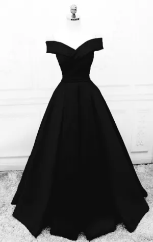 Black long prom dress,  formal dress     S2687