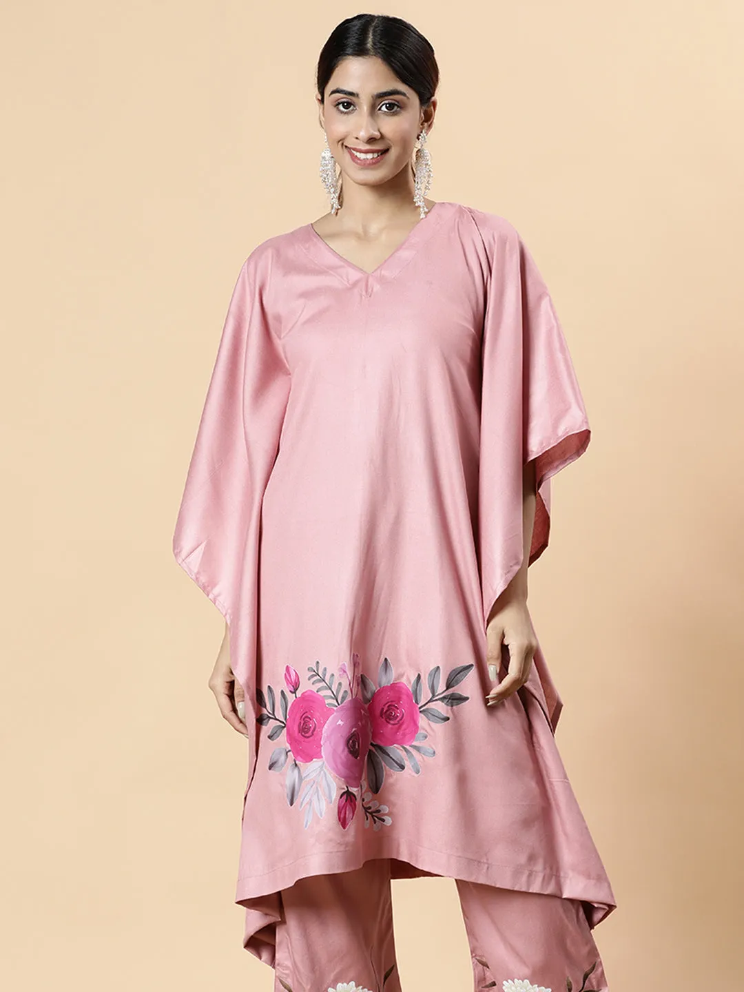 Blush Rayon LongKurta - GulabiIshq