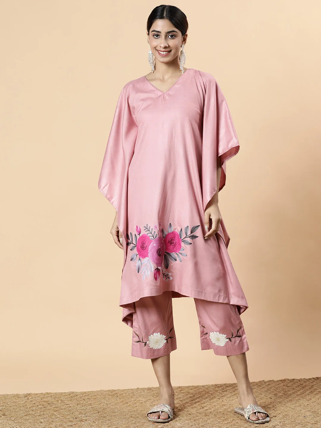 Blush Rayon LongKurta - GulabiIshq