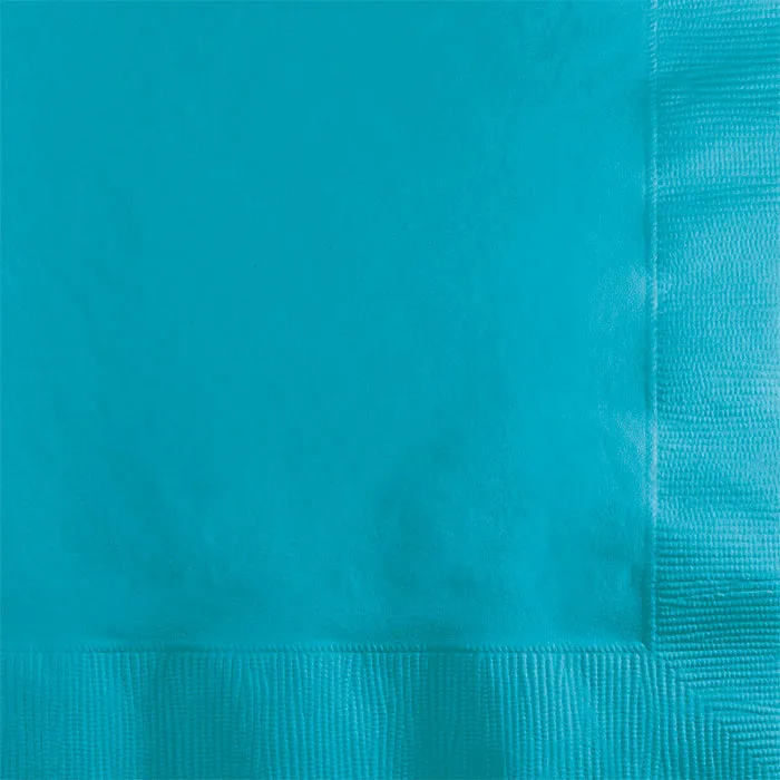 Bulk Pack of 100 Bermuda Blue Beverage Napkins 2Ply