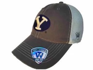 BYU Cougars TOW Gray Putty Two Tone Mesh One Fit Flexfit Hat Cap