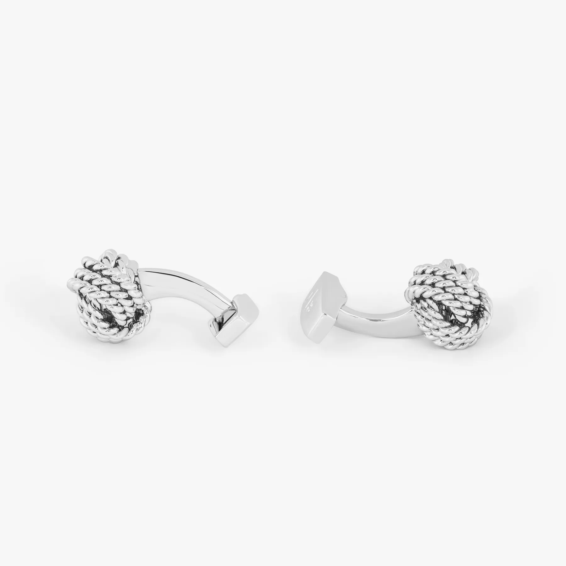 Cable Knot Stud Set In Palladium Plated