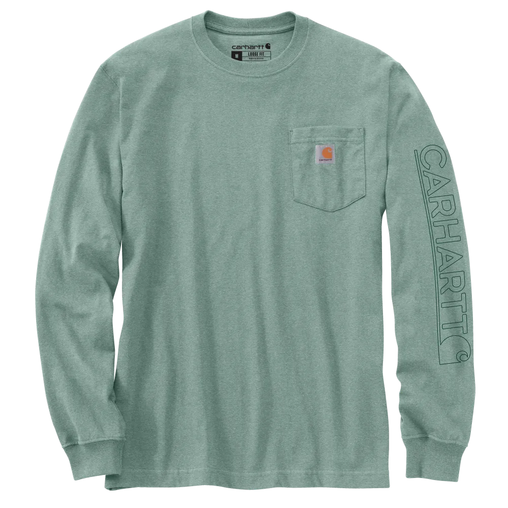 Carhartt Mens Loose Heavyweight Long Sleeve Pocket T-Shirt