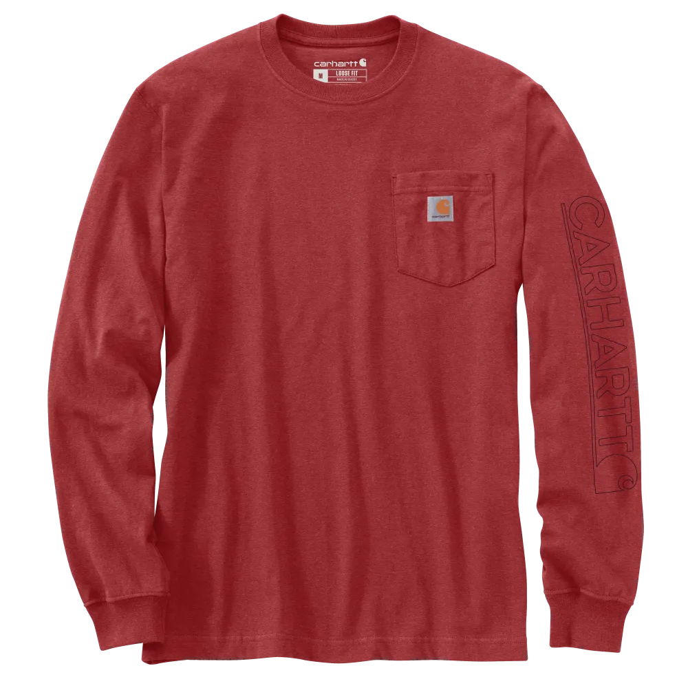 Carhartt Mens Loose Heavyweight Long Sleeve Pocket T-Shirt