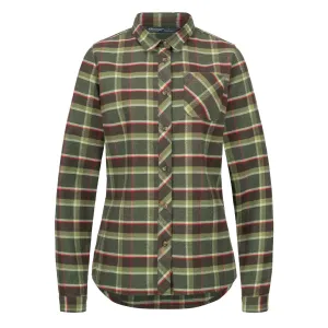 Charlotte Blouse - Olive/Red Checked by Blaser