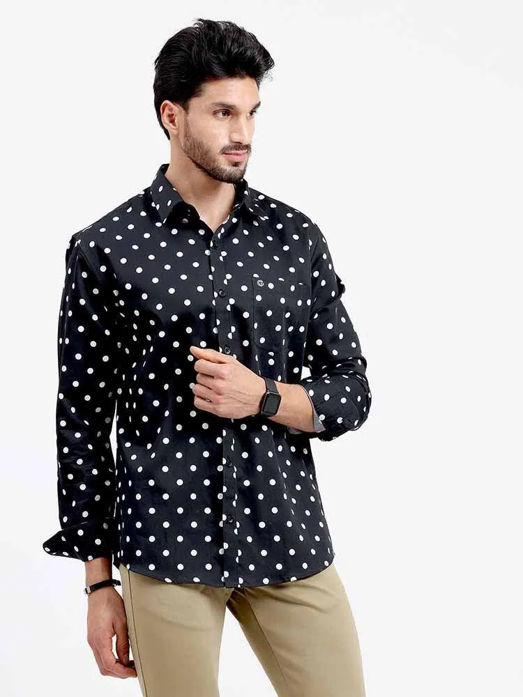 Classic Polka Printed Full Sleeve Shirt