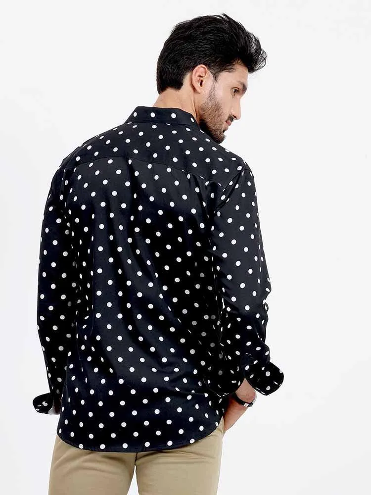 Classic Polka Printed Full Sleeve Shirt