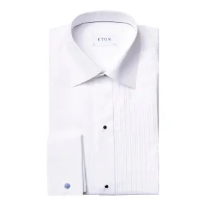 Contemporary Fit White Plisse Evening Dress Shirt