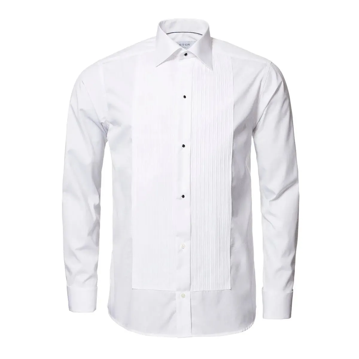 Contemporary Fit White Plisse Evening Dress Shirt