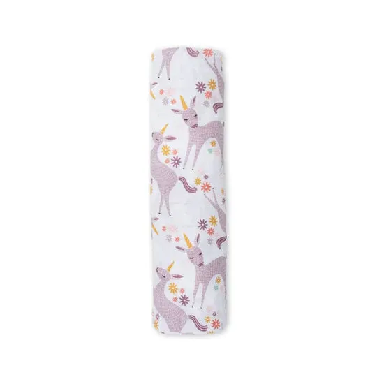 Cotton Swaddle, Unicorn