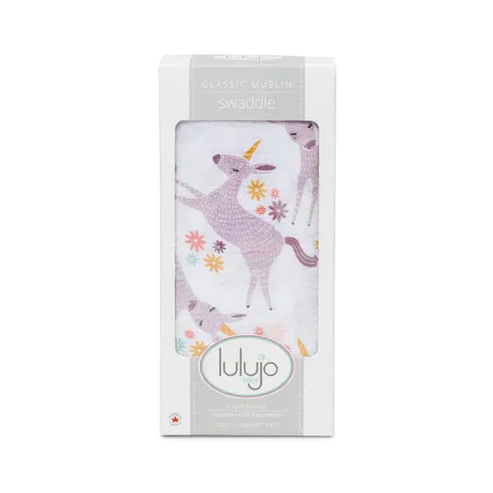 Cotton Swaddle, Unicorn