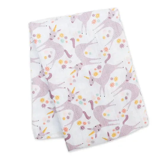 Cotton Swaddle, Unicorn