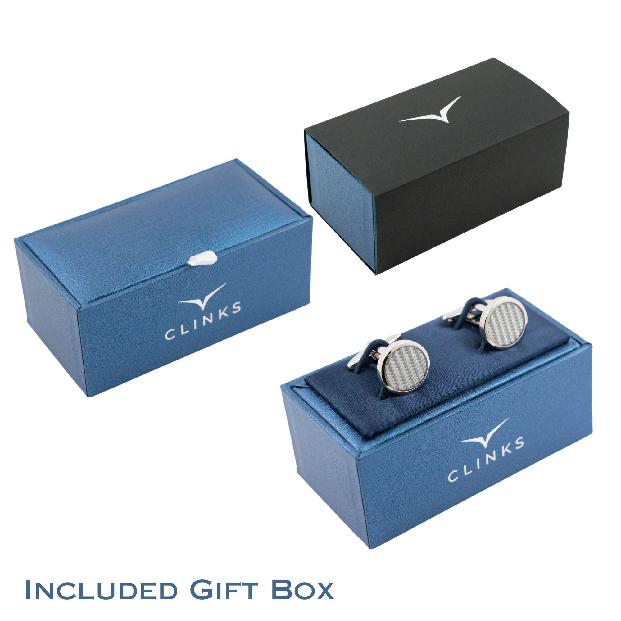 Crystal Blue Ellipsoid Cufflinks