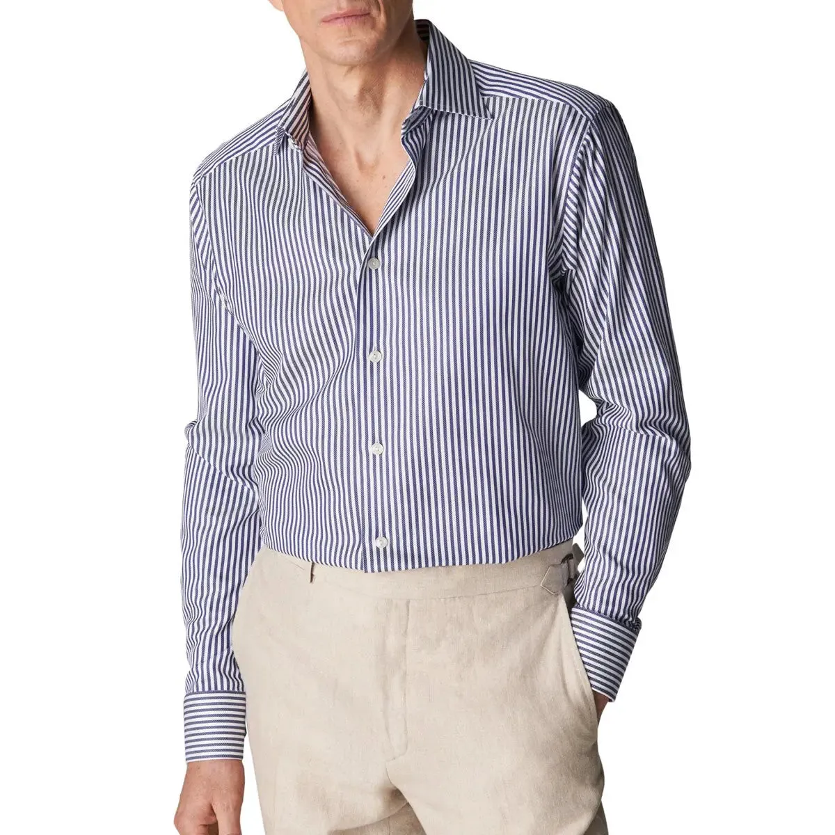 Dark Blue Bengal Stripe Contemporary Fit Shirt