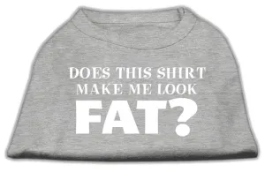 Does This Shirt Make Me Look Fat? Screen Printed Shirt Grey Med (12)