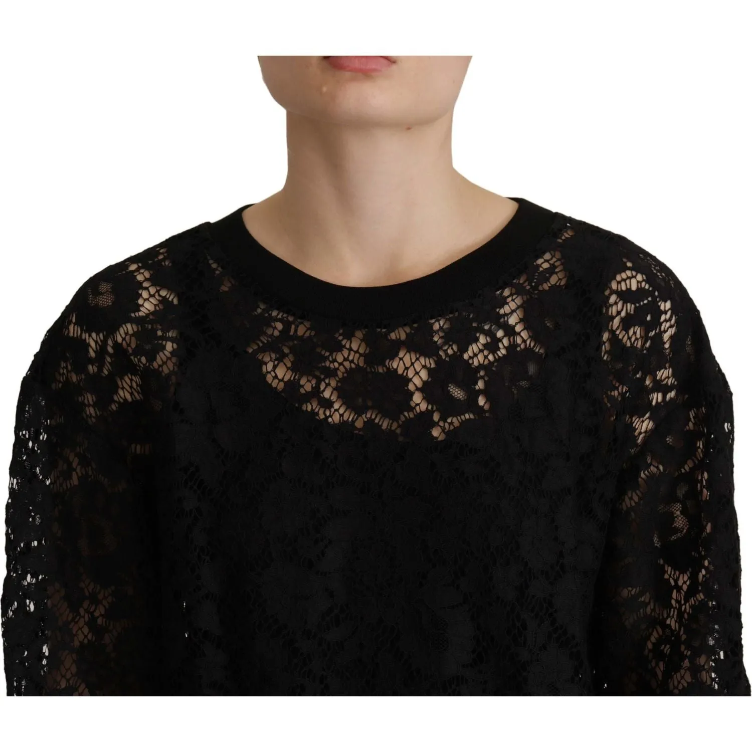 Dolce & Gabbana Elegant Black Long Sleeve Blouse Top