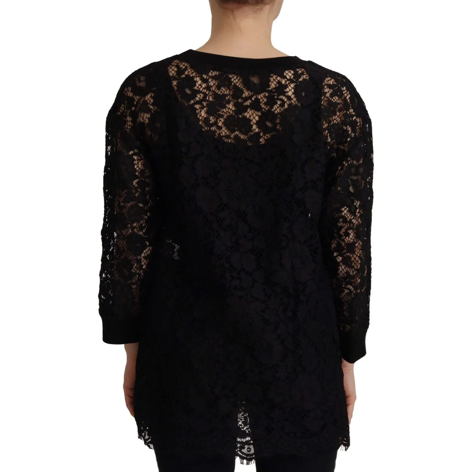 Dolce & Gabbana Elegant Black Long Sleeve Blouse Top