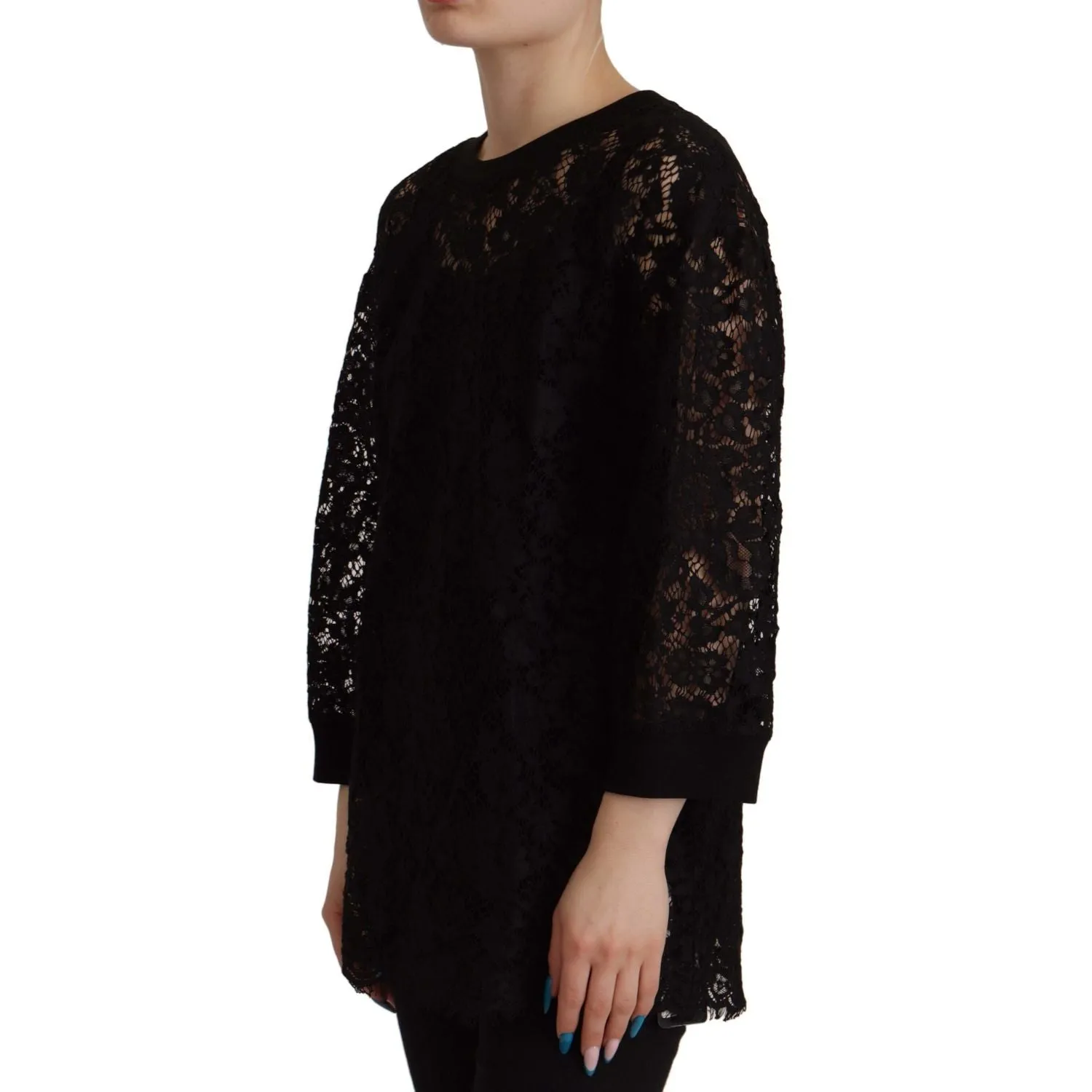 Dolce & Gabbana Elegant Black Long Sleeve Blouse Top