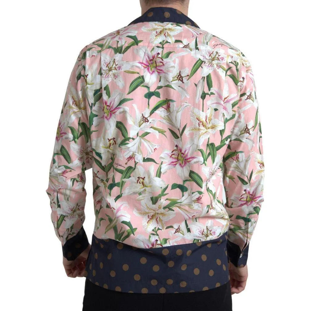 Dolce & Gabbana Elegant Slim Fit Pink Casual Shirt