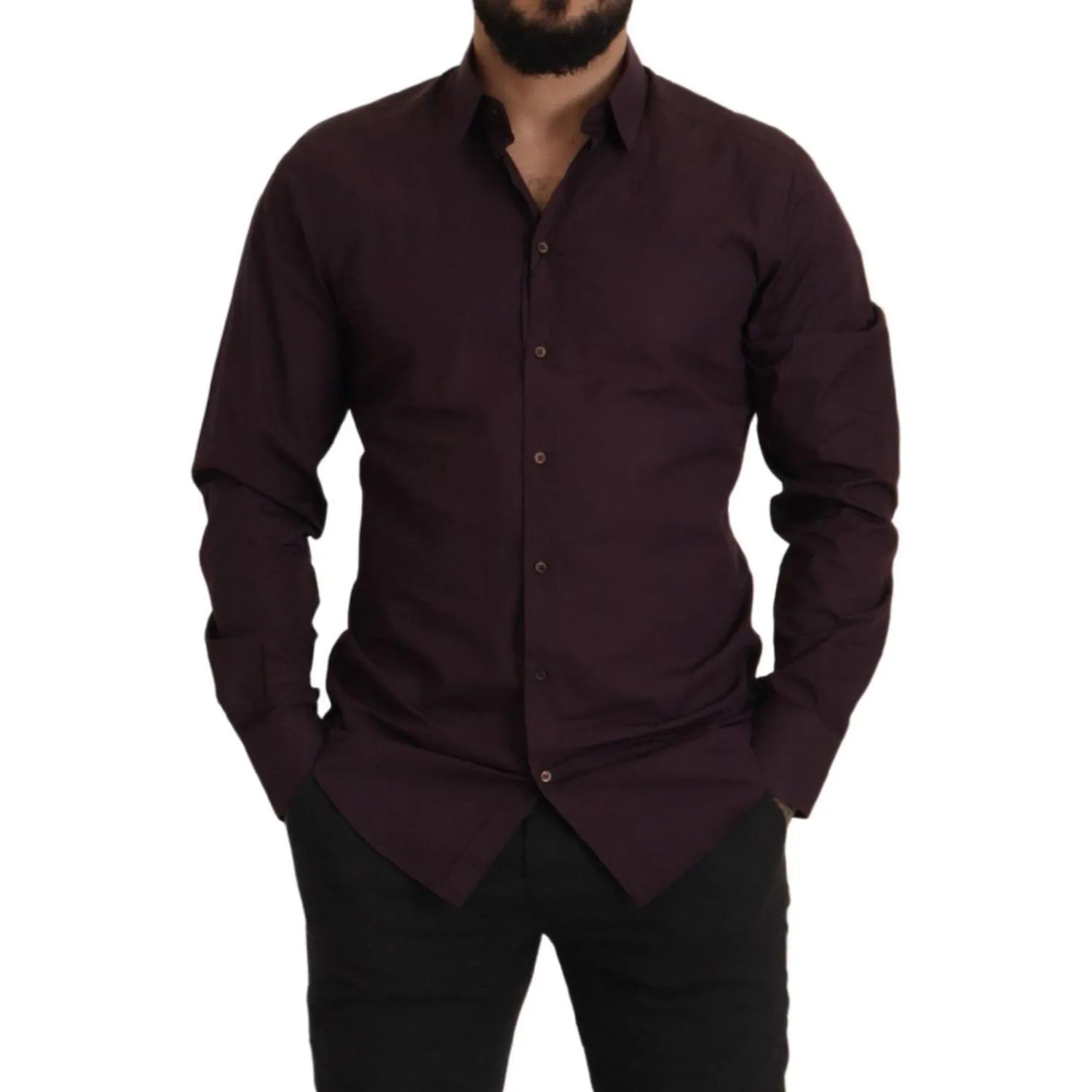 Dolce & Gabbana Regal Purple Slim Fit Dress Shirt