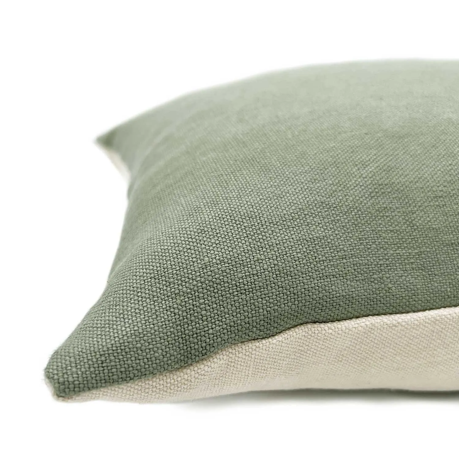 Elba Linen Cushion Eggshell/Seagrass