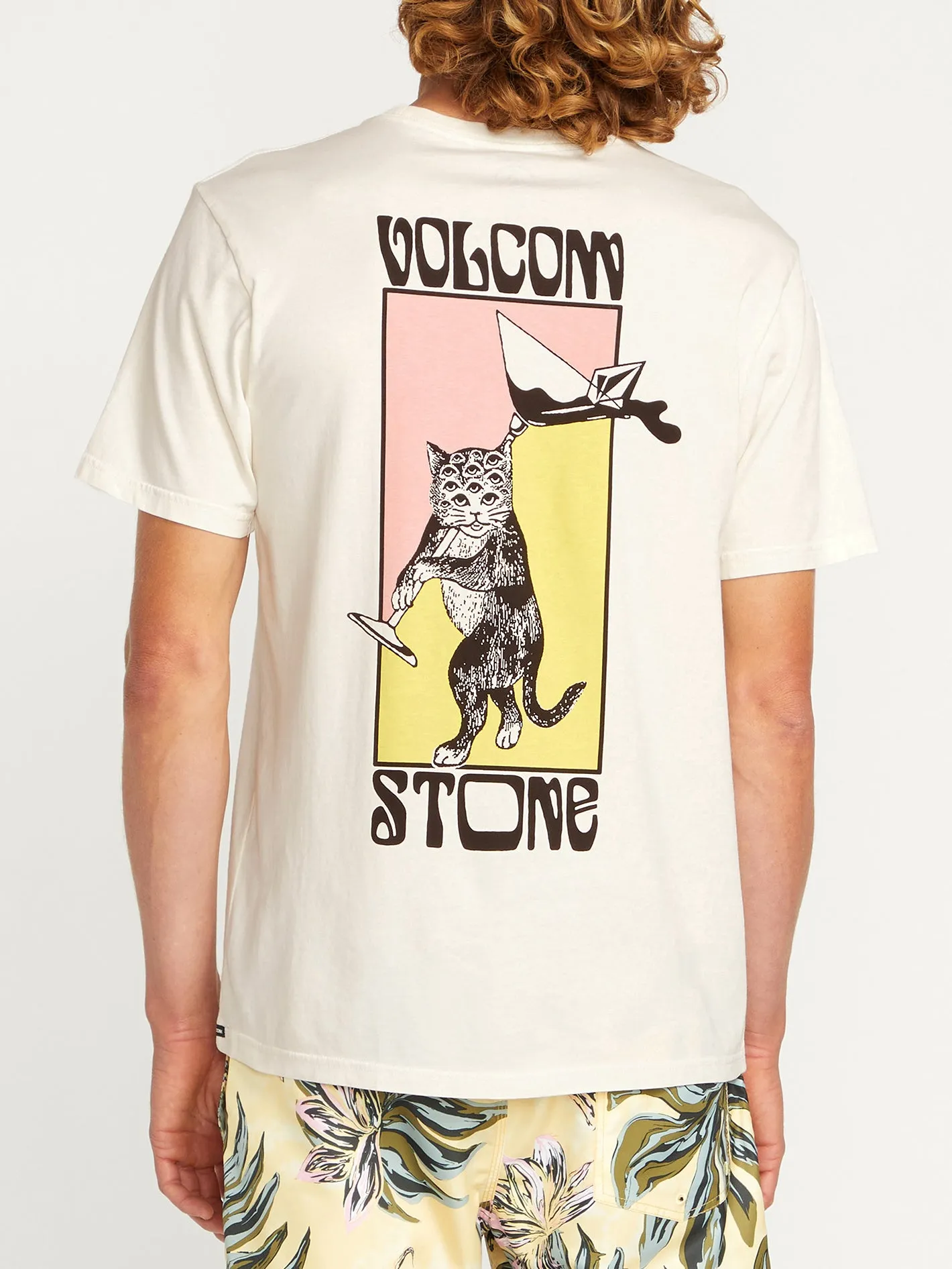 Feline Short Sleeve Tee - Cream