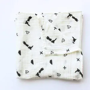 From NZ with Love - Muslin Wrap Black & White