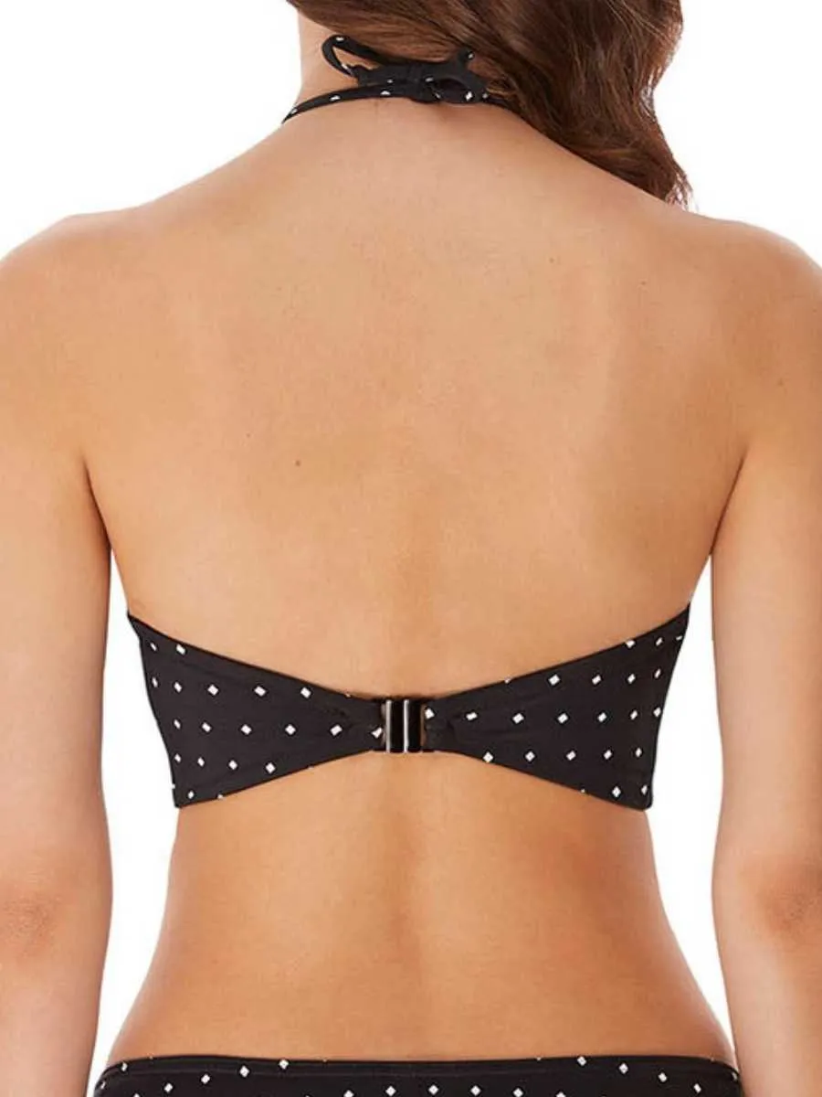 Jewel Cove Bandeau Bikini Top - Black