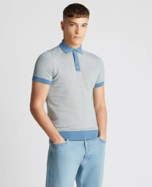 Knitted Cotton Short-Sleeve Polo