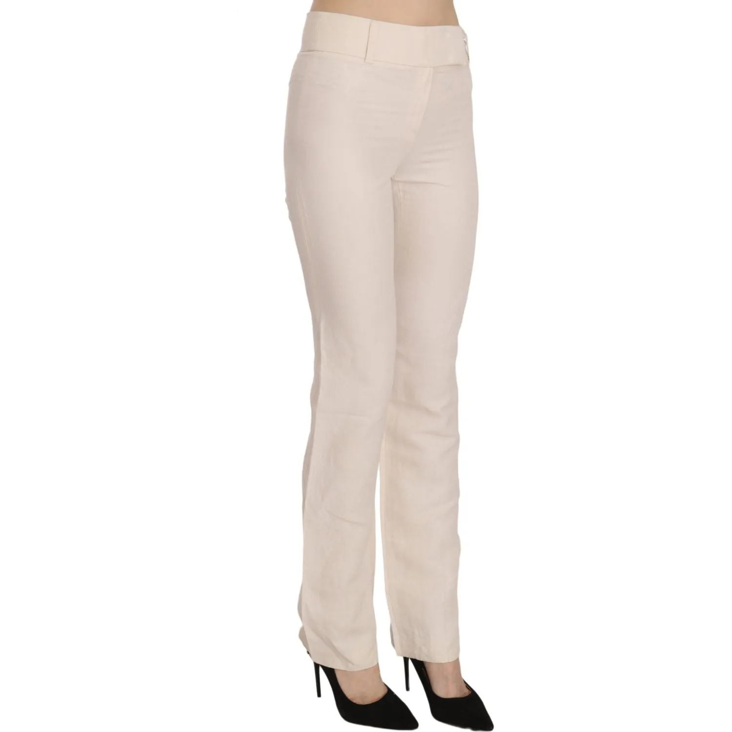 LAUREL Elevated White High Waist Flared Trousers