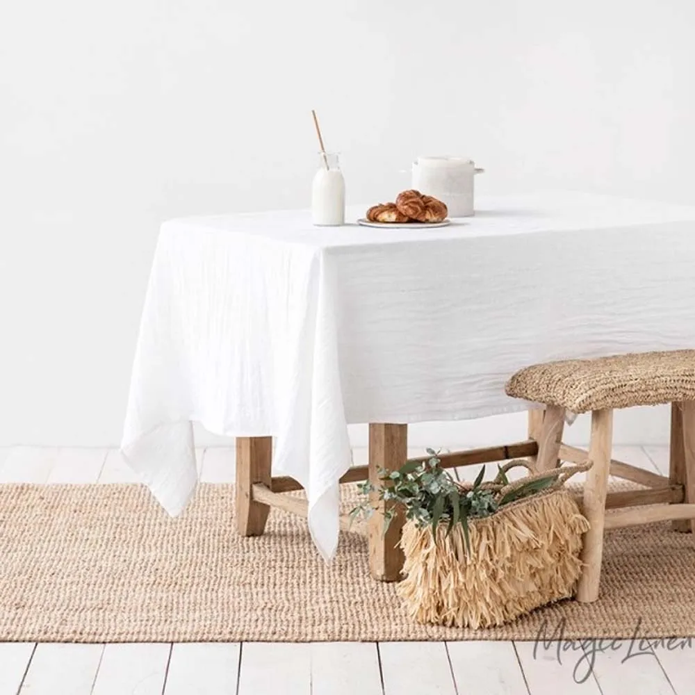 Linen Tablecloth - White