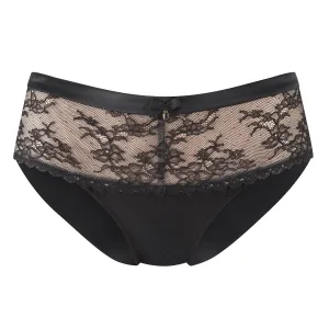 Loren Black & Nude Brief Panty - Panache Black