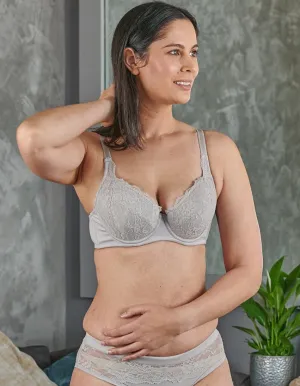 Mercury - Lace Silk & Organic Cotton Plunge Bra