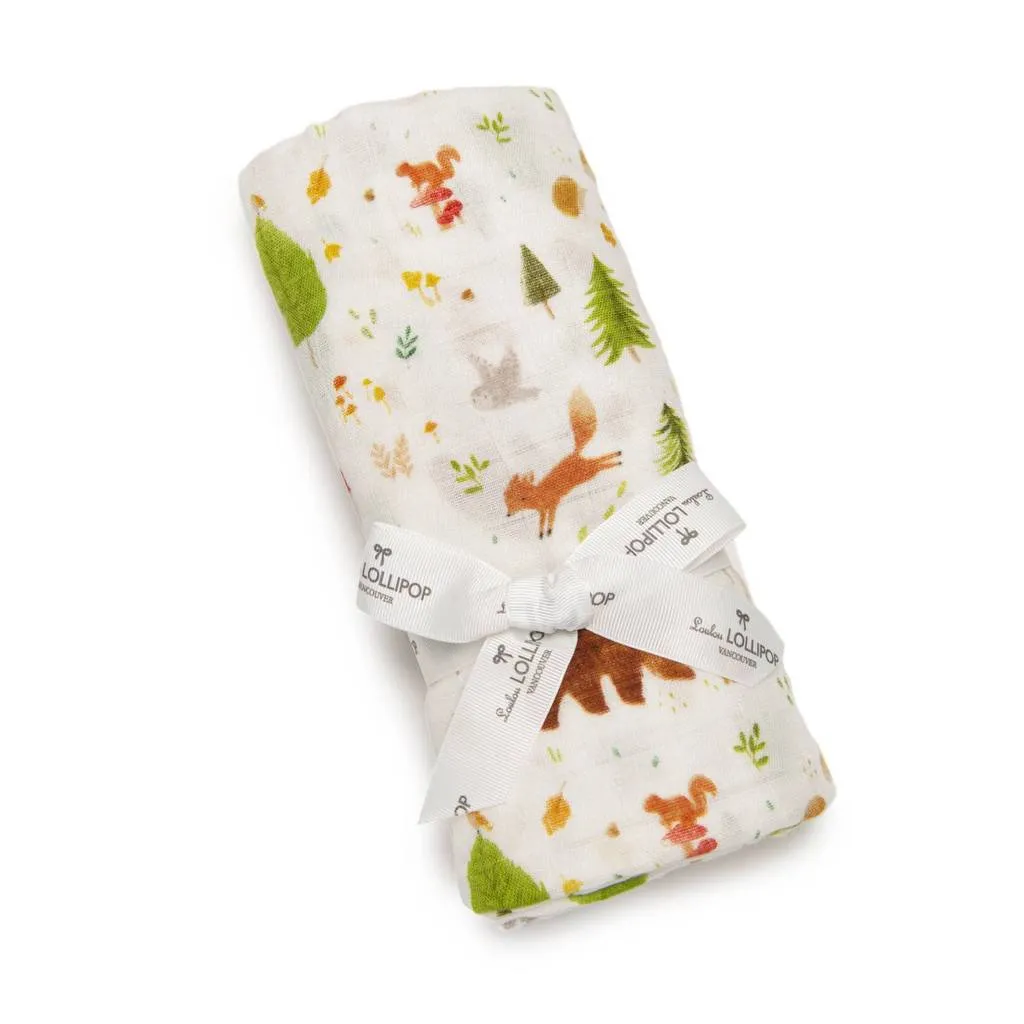 Muslin Swaddle, Forest Friends