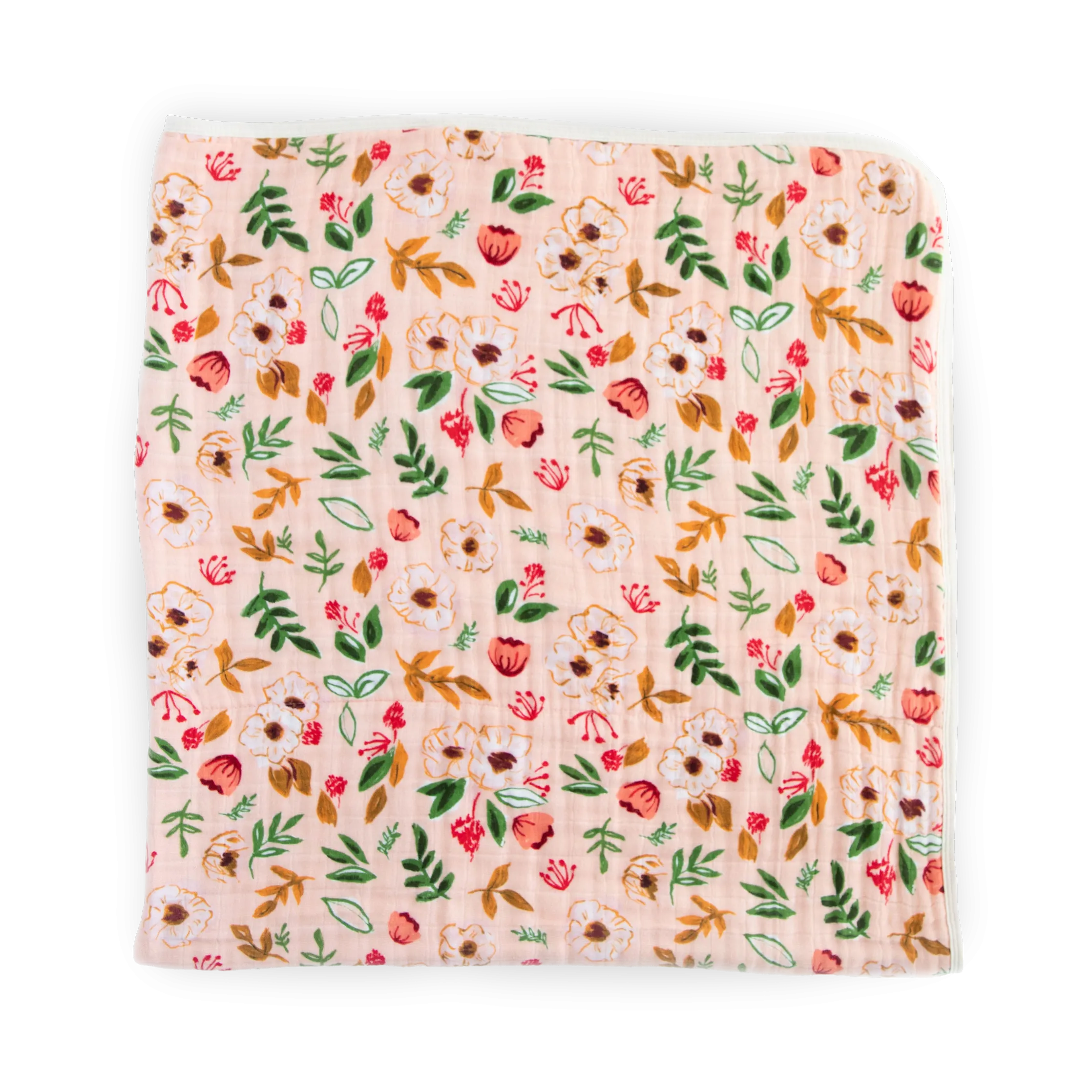 Original Cotton Muslin Quilt - Vintage Floral