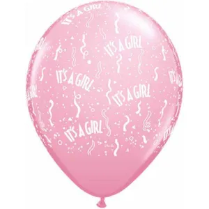 Pink It's A Girl Balloon