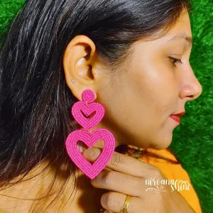 Pink Power Statement Earrings