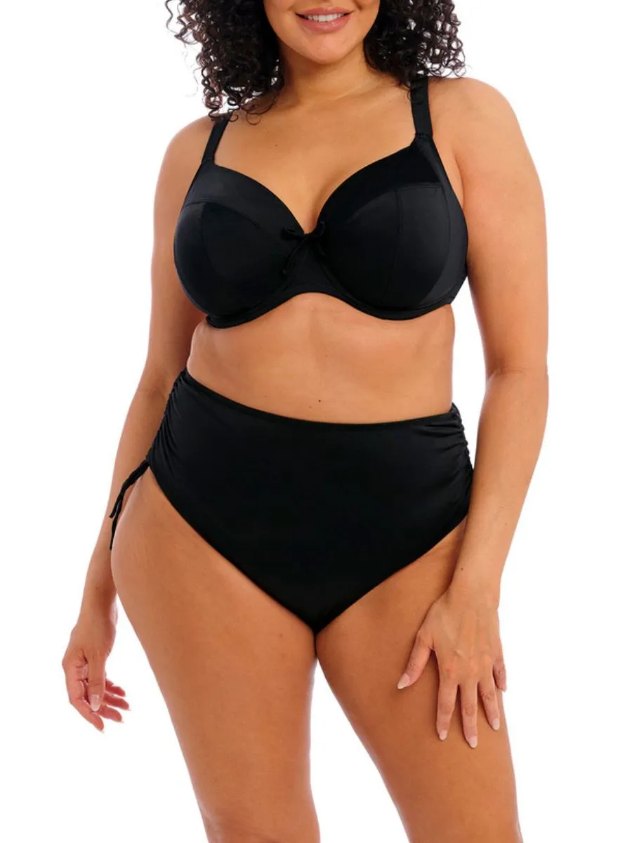 Plain Sailing Plunge Bikini Top - Black