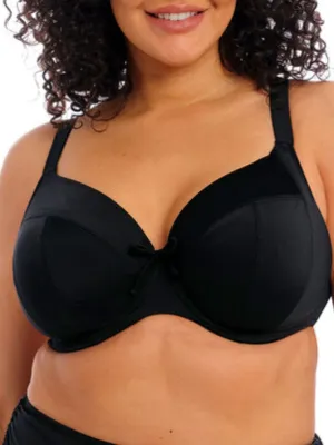 Plain Sailing Plunge Bikini Top - Black