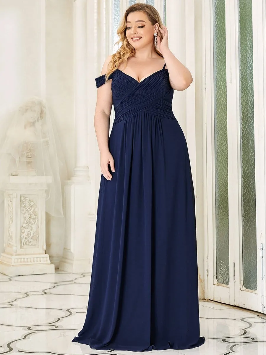 Plus Size Sweetheart Cold Shoulder A-Line Bridesmaid Dress