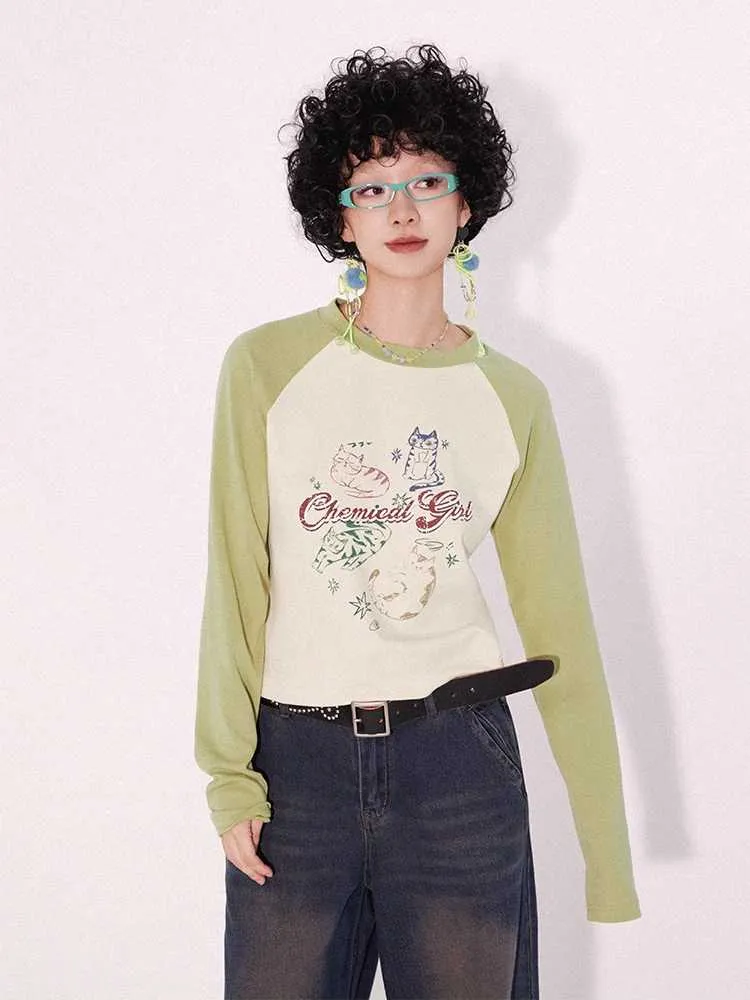 Printed long sleeve T-shirt【s0000009637】