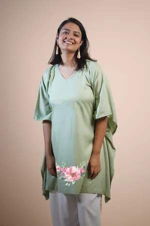 SageGreen Rayon KaftanKurta - SageSaga