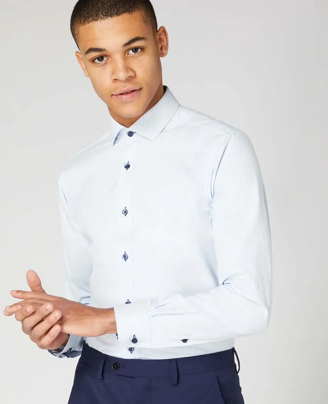 Slim Fit Cotton-Blend Stretch Shirt